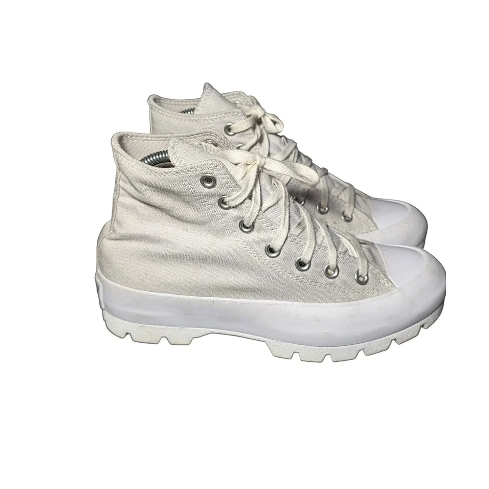 Converse Chuck Taylor All Star Lugged High‎ Top Sneakers Grey Platform Shoes SB0